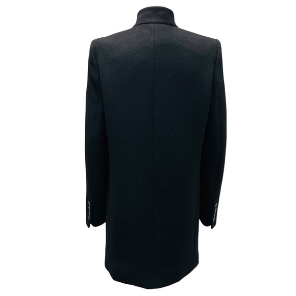 STELLA MCCARTNEY BLACK STRUCTURED ONE BUTTON WOOL COAT - Picture 3 of 5